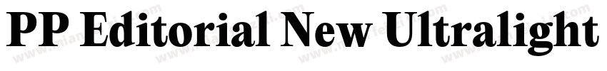 PP Editorial New Ultralight Italic字体转换
